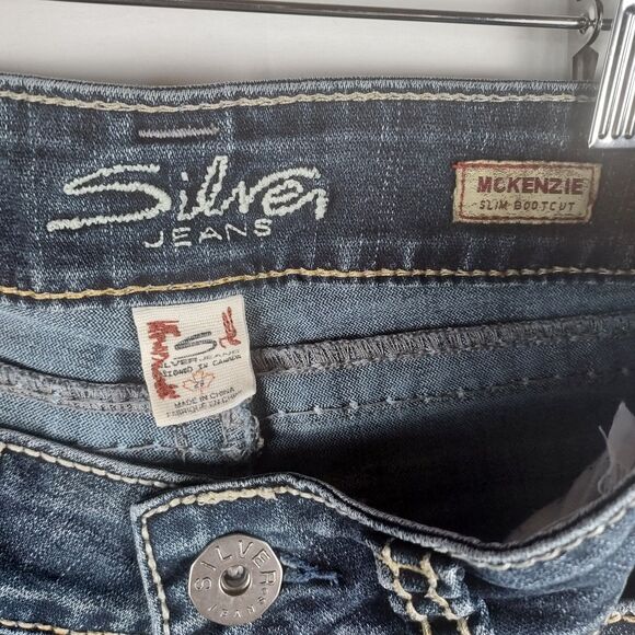 Silver Jeans Co Mckenzi Bootcut Jeans Women’s W29 L32 Distressed Denim - Picture 10 of 14
